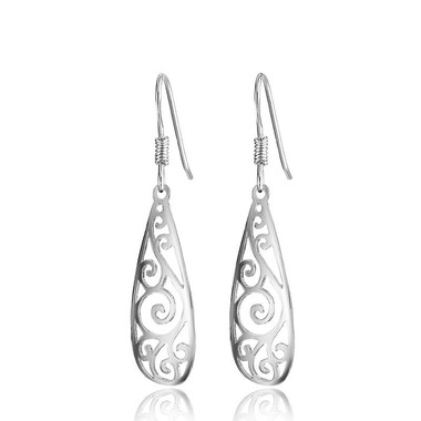 STERLING SILVER EARRINGS - HOLLOW